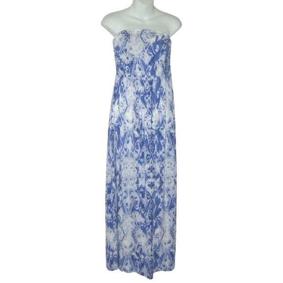 Carole Little Dress Long Maxi Coastal Blue Beach Tie Dye Boho Vacation Indie S - Picture 1 of 9
